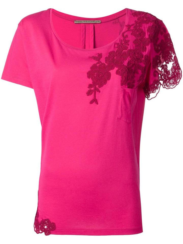 Ermanno Scervino Lace Detailing Blouse - Pink & Purple