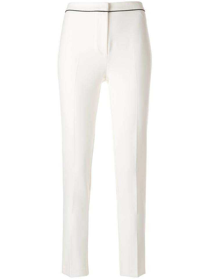 Blumarine Cropped Tailored Trousers - Nude & Neutrals