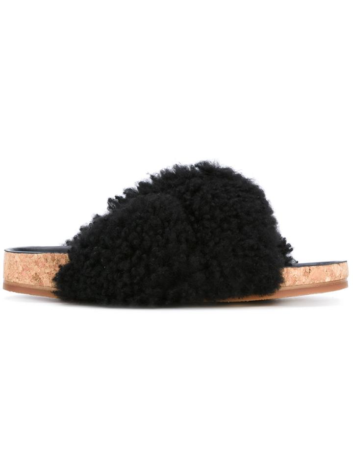 Chloé Kerenn Fur Slides - Black