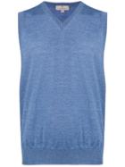 Canali V-neck Sleeveless Sweater - Blue