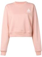 Off-white Floral Embroidered Sweatshirt - Pink