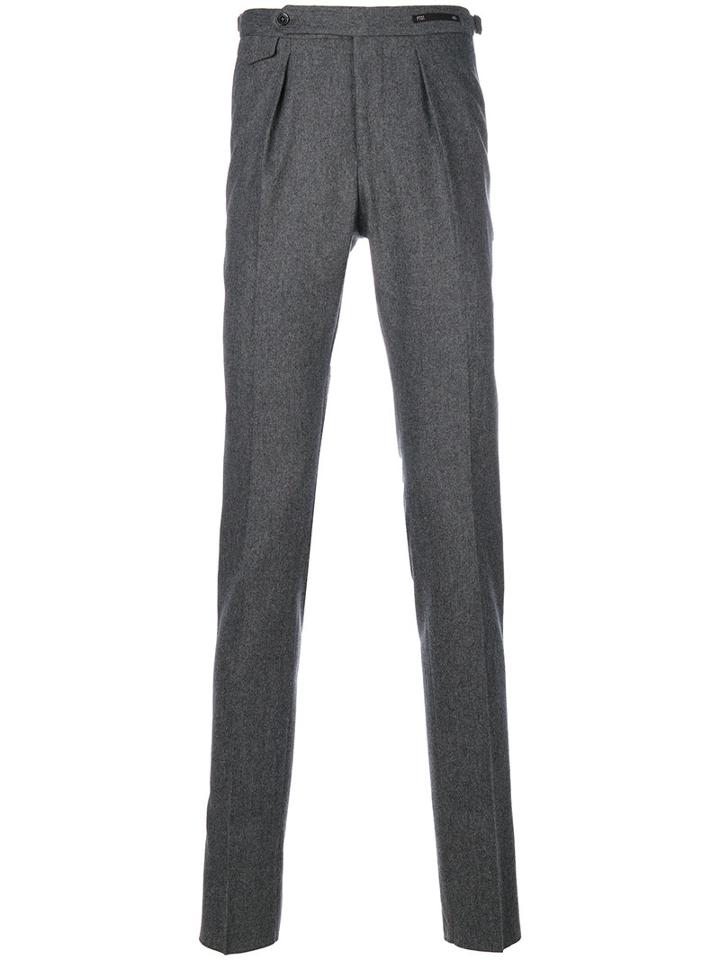 Pt01 - Pleated Trousers - Men - Spandex/elastane/wool - 52, Grey, Spandex/elastane/wool
