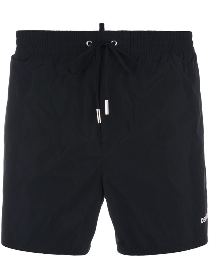Dsquared2 Logo Print Swim Shorts - Black