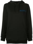 Rokh Logo Print Hoodie - Black