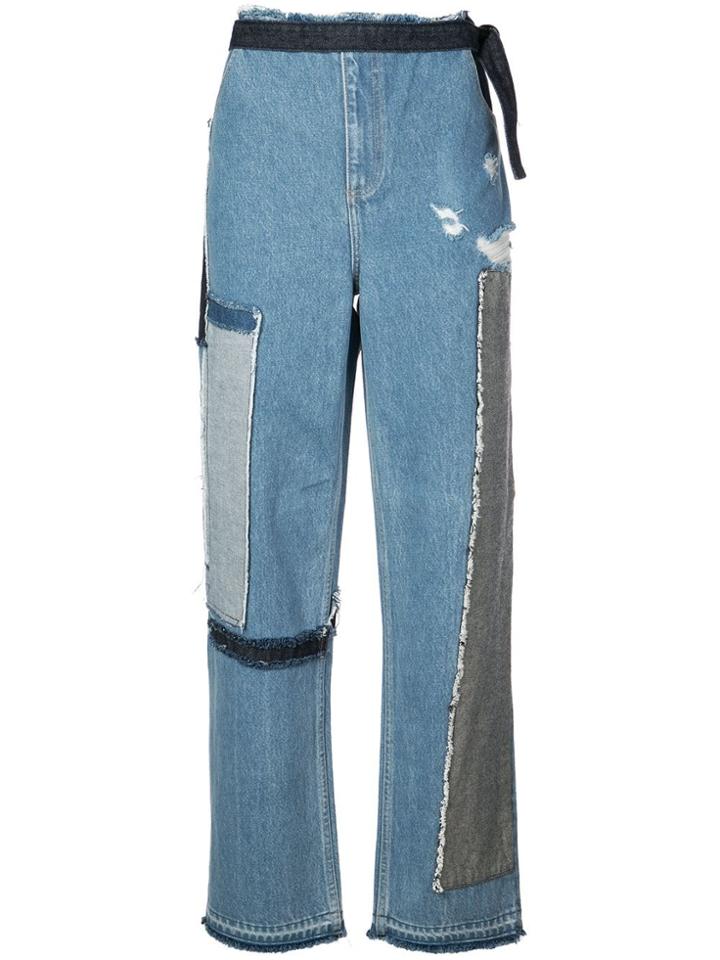 Tome Patchwork Jeans - Blue