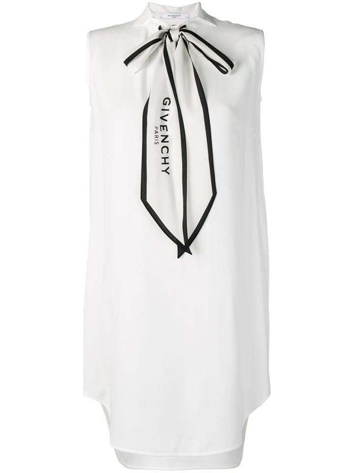 Givenchy Logo Bow Tie Dress - White