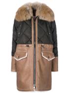 Moncler Panelled Coat - Green