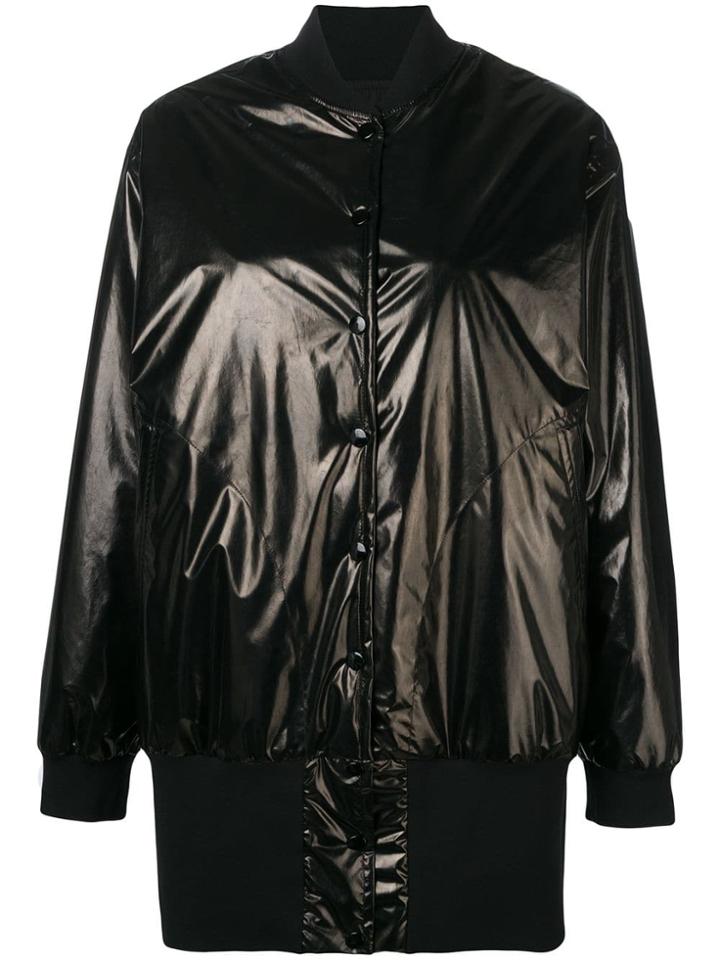 Mm6 Maison Margiela Oversized Bomber Jacket - Black