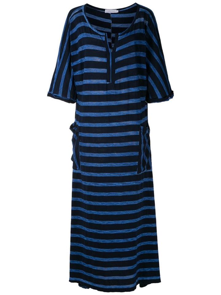 Mara Mac Striped Maxi Dress - Black