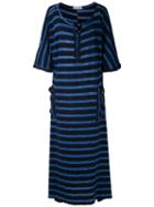 Mara Mac Striped Maxi Dress - Black