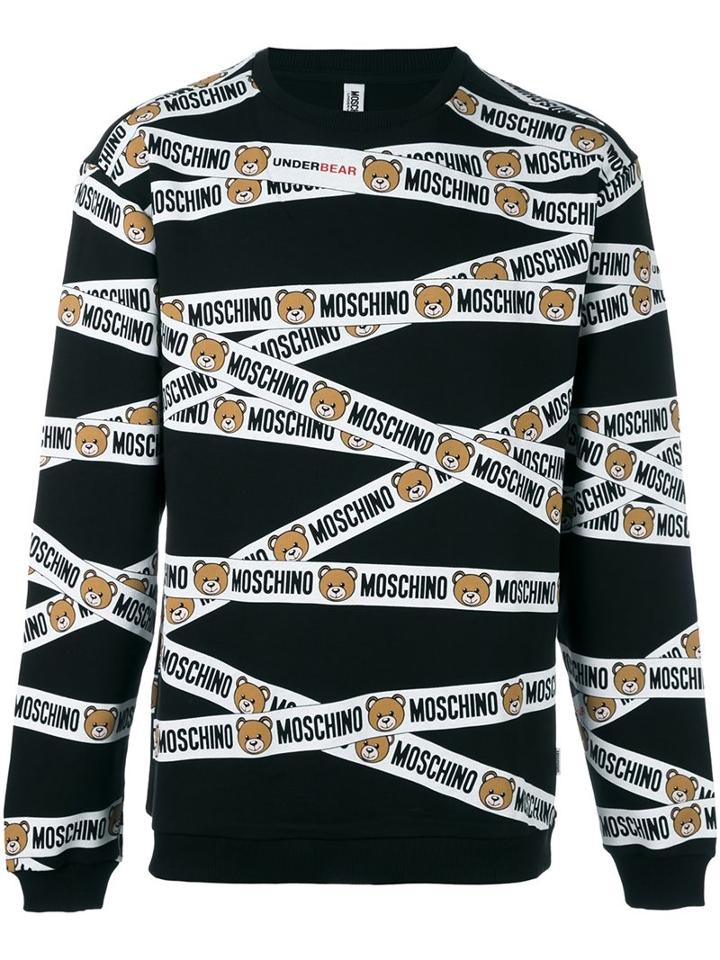 Moschino Logo Band Bear Print Sweatshirt