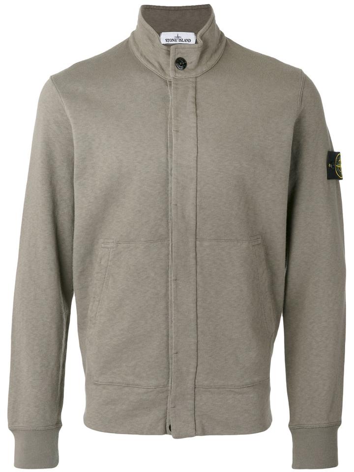 Stone Island Jersey Jacket, Men's, Size: Medium, Green, Cotton