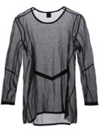 Ann Demeulemeester Oversized Sheer T-shirt, Men's, Size: S, Black, Cotton