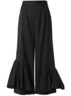 Enföld Asymmetric-drapery Trousers - Black