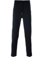 Dolce & Gabbana Drawstring Track Pants, Men's, Size: 50, Blue, Cotton/ramie/metallic Fibre/polyester