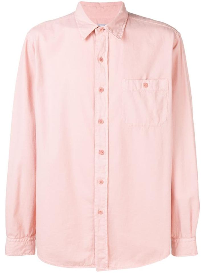 Ami Paris Classic-wide Fit Shirt With Buttoned Chest Pocket - Pink