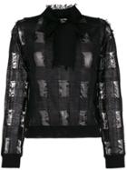 Red Valentino Checked Distressed Jumper - Black