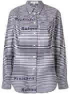 Proenza Schouler Pswl Striped Graphic Shirt - Blue