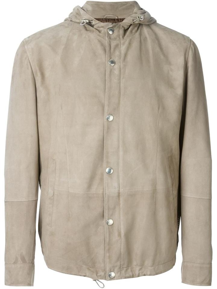 Brunello Cucinelli Hooded Leather Jacket
