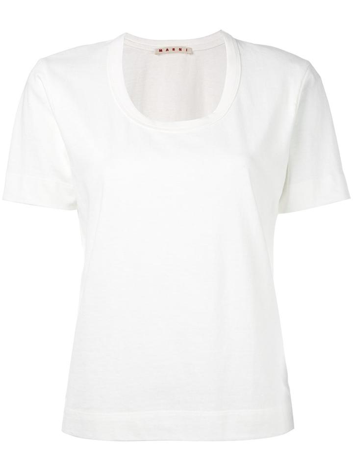 Marni - Round Neck T-shirt - Women - Cotton - 48, Women's, White, Cotton
