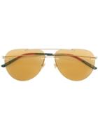 Gucci Eyewear Aviator Frame Sunglasses - Gold