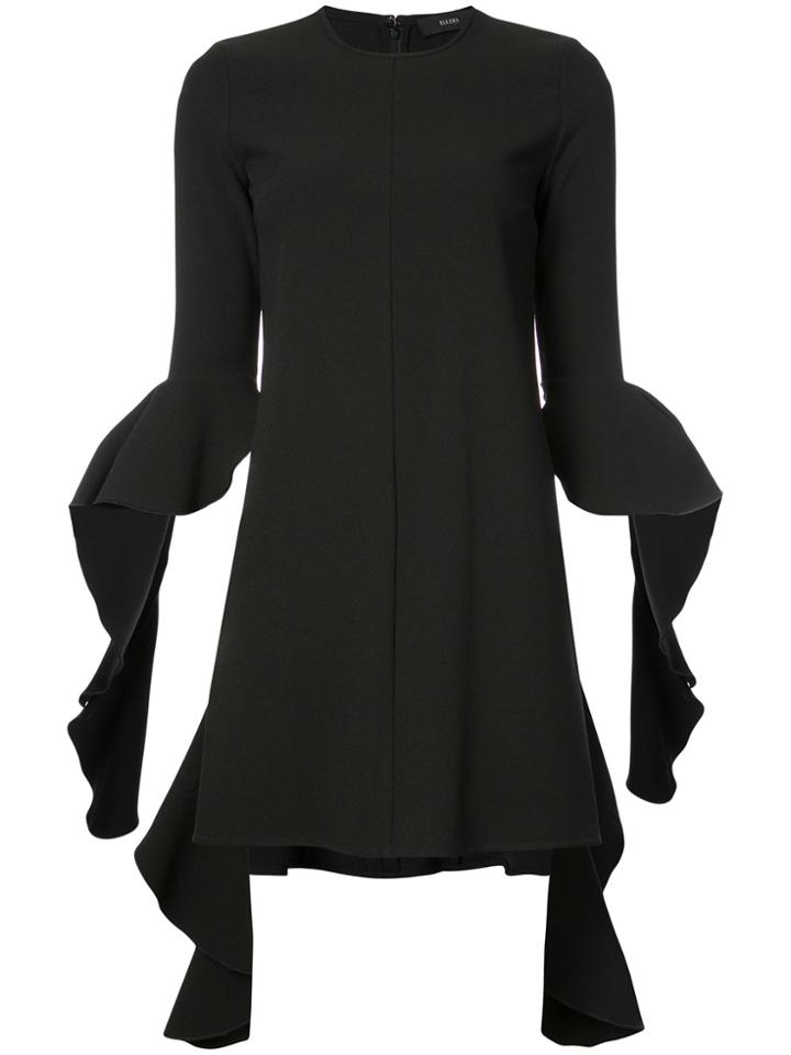 Ellery Ruffled Sleeved Dress - Black