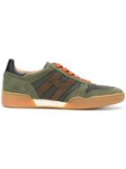 Hogan Panelled Lace-up Sneakers - Green