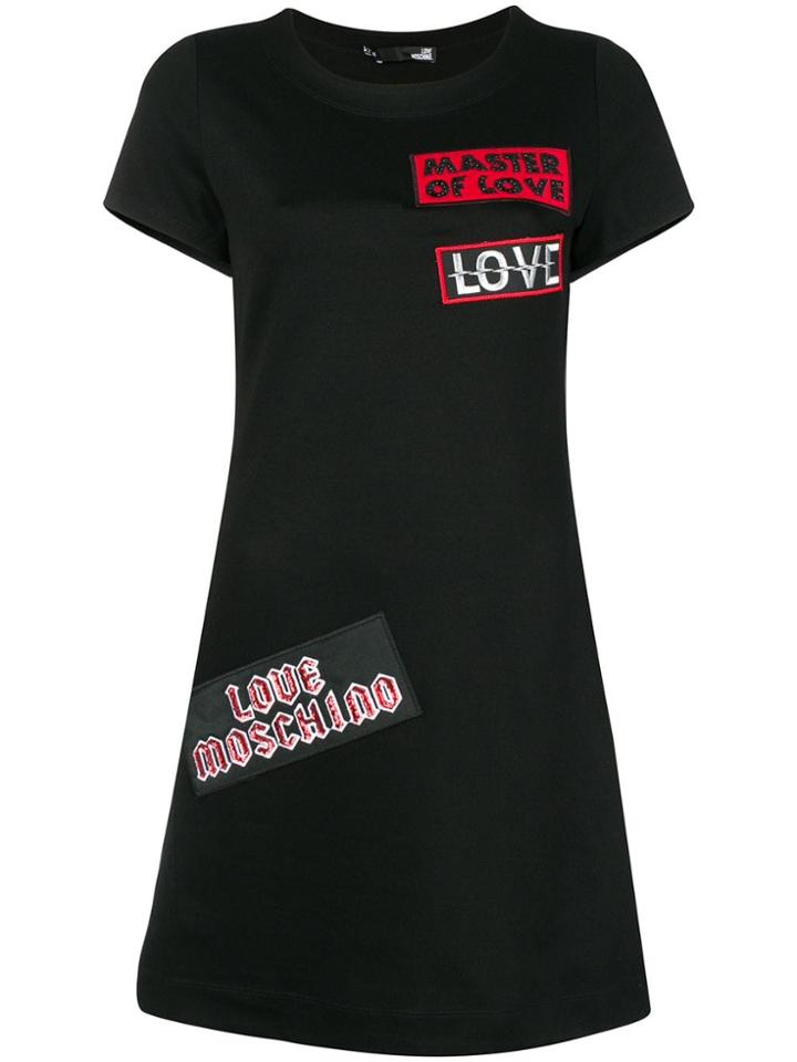 Love Moschino Wonder World Patch Dress - Black