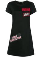 Love Moschino Wonder World Patch Dress - Black