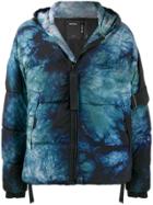 Nemen Tie Dye Print Padded Jacket - Blue