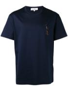 Salvatore Ferragamo Chest Patch T-shirt, Men's, Size: Large, Blue, Cotton