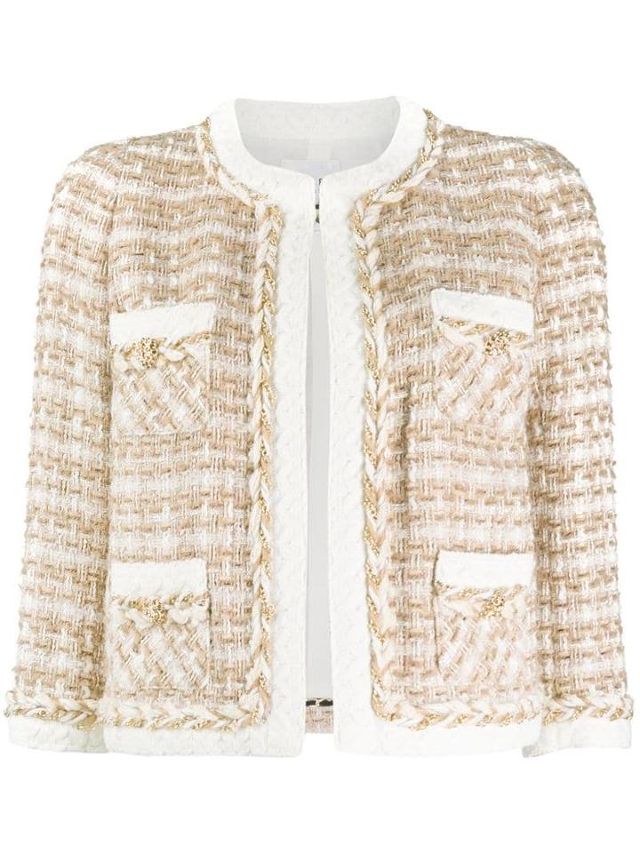 Edward Achour Paris Embroidered Fitted Jacket - Brown