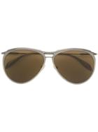 Alexander Mcqueen Eyewear Tinted Aviator Sunglasses - Metallic