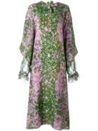 Natasha Zinko - Sakura Print Maxi Dress - Women - Silk - 44, Pink/purple, Silk
