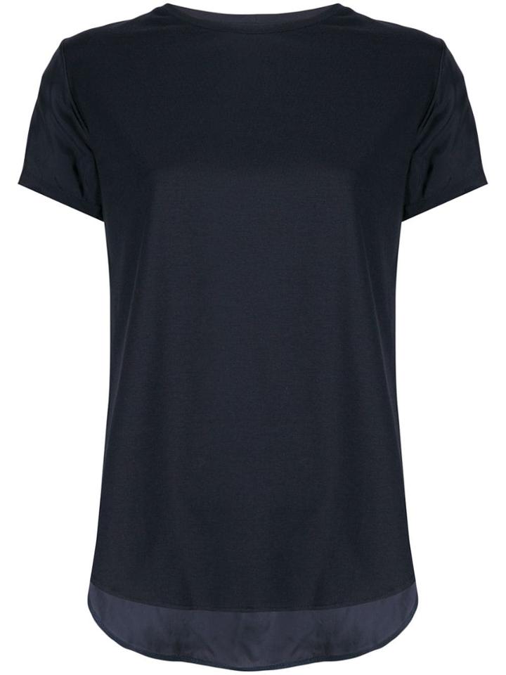 Aspesi Satin-panelled T-shirt - Blue