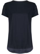 Aspesi Satin-panelled T-shirt - Blue