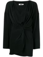 Mm6 Maison Margiela Draped Knotted Top - Black
