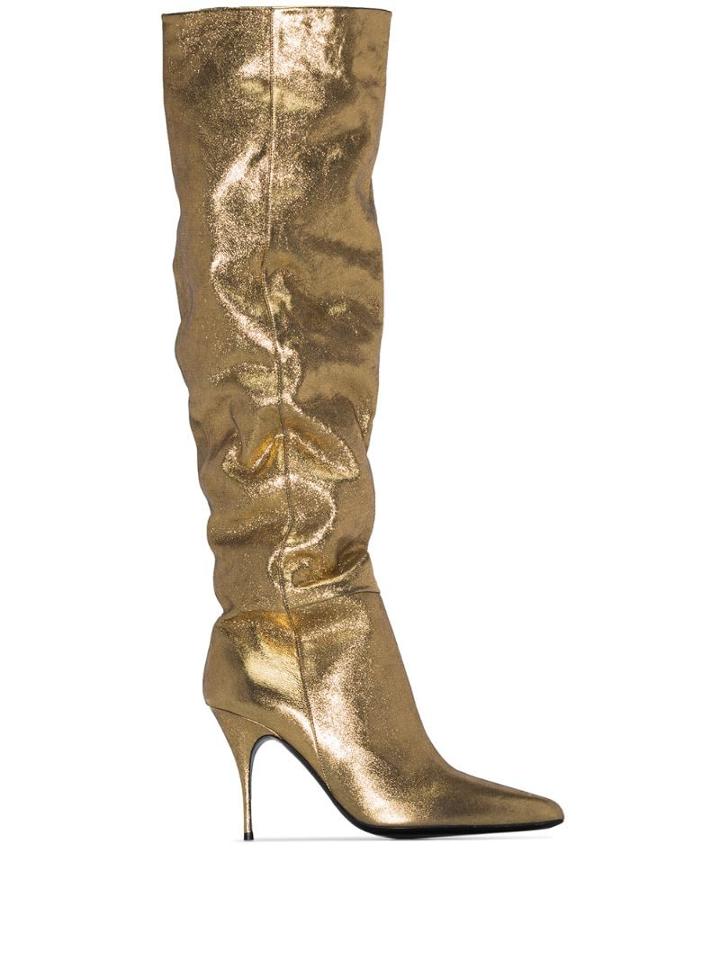 Zimmermann Slouch 100mm Heeled Boots - Gold