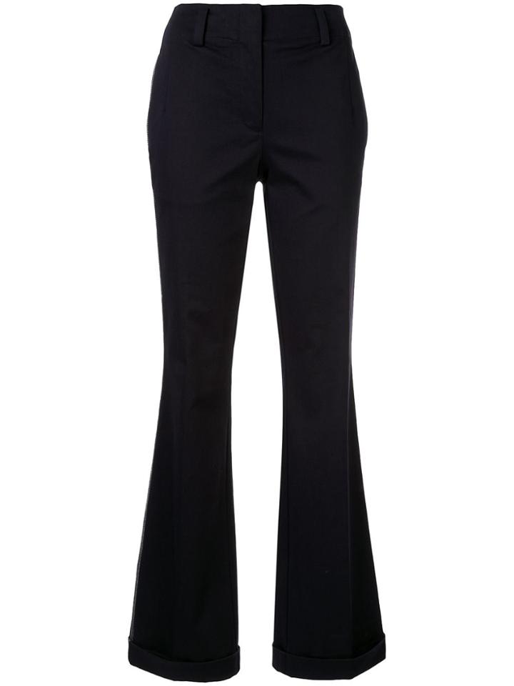 Ck Calvin Klein Side Stripe Flared Trousers - Blue
