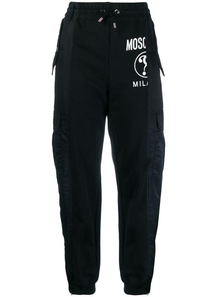 Moschino Panelled Tapered Trousers - Black