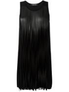 Neil Barrett Fringed Dress, Women's, Size: Small, Black, Acetate/polyamide/spandex/elastane/cotton