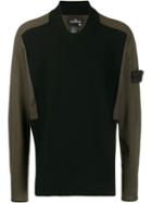 Stone Island Shadow Project Contrast Sleeve Jumper - Black