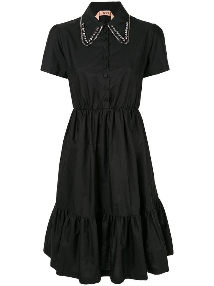 Nº21 Flared Shirt Dress - Black
