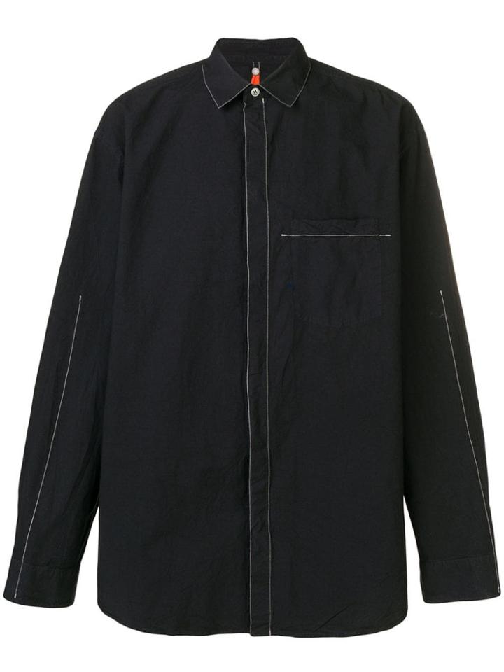 Oamc Contrast Stitch Shirt - Blue