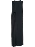 Maison Margiela Front Pleat Midi Dress - Black