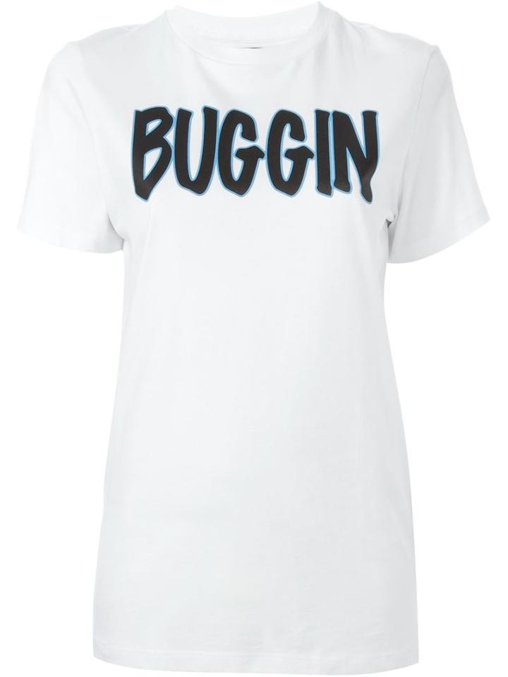 House Of Holland Buggin T-shirt, Women's, Size: 6, White, Cotton