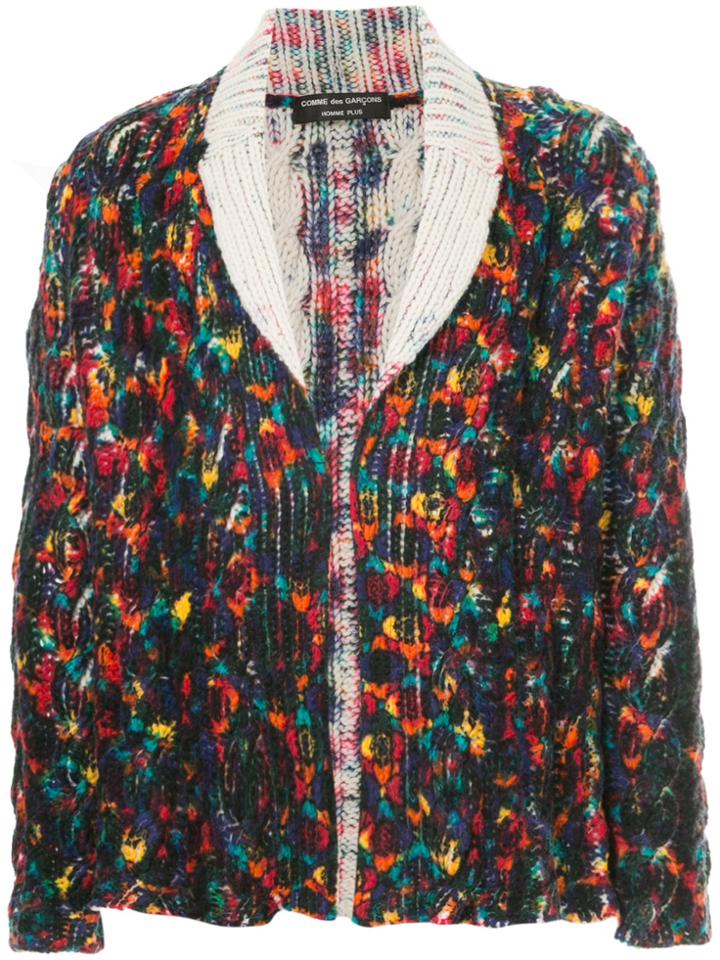Comme Des Garçons Vintage Rainbow-knit Cardigan - Multicolour