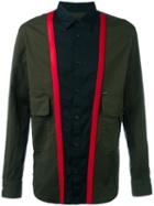 Dsquared2 - Block Colour Panelled Shirt - Men - Cotton/polyester/polyurethane/pvc - 46, Green, Cotton/polyester/polyurethane/pvc