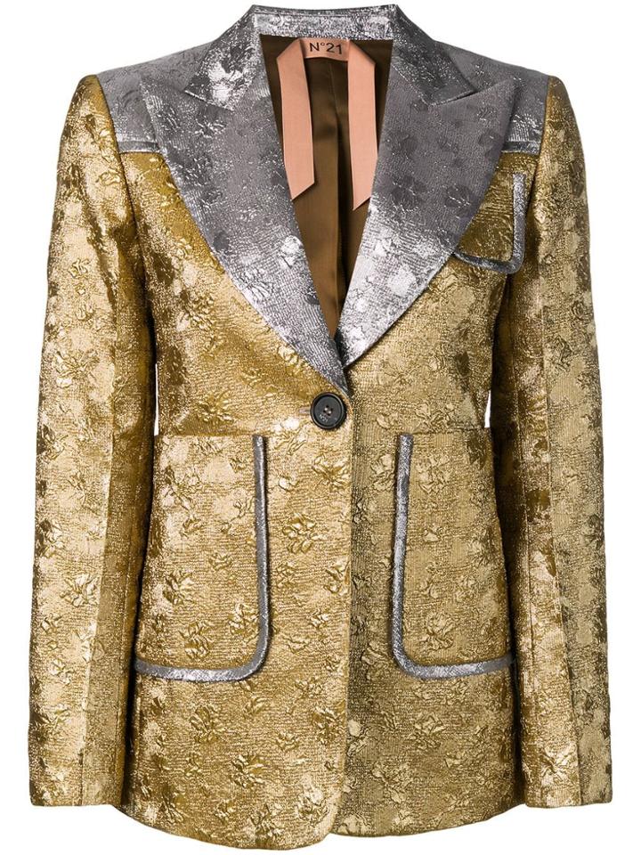 No21 Floral Brocade Jacket - Gold