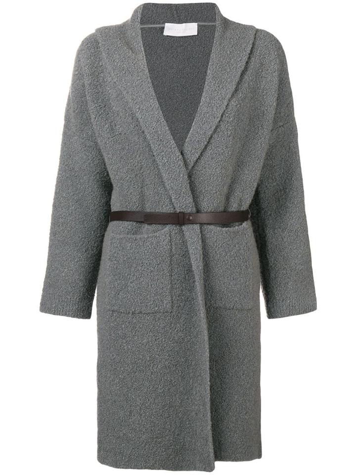 Fabiana Filippi Belted Knit Coat - Grey